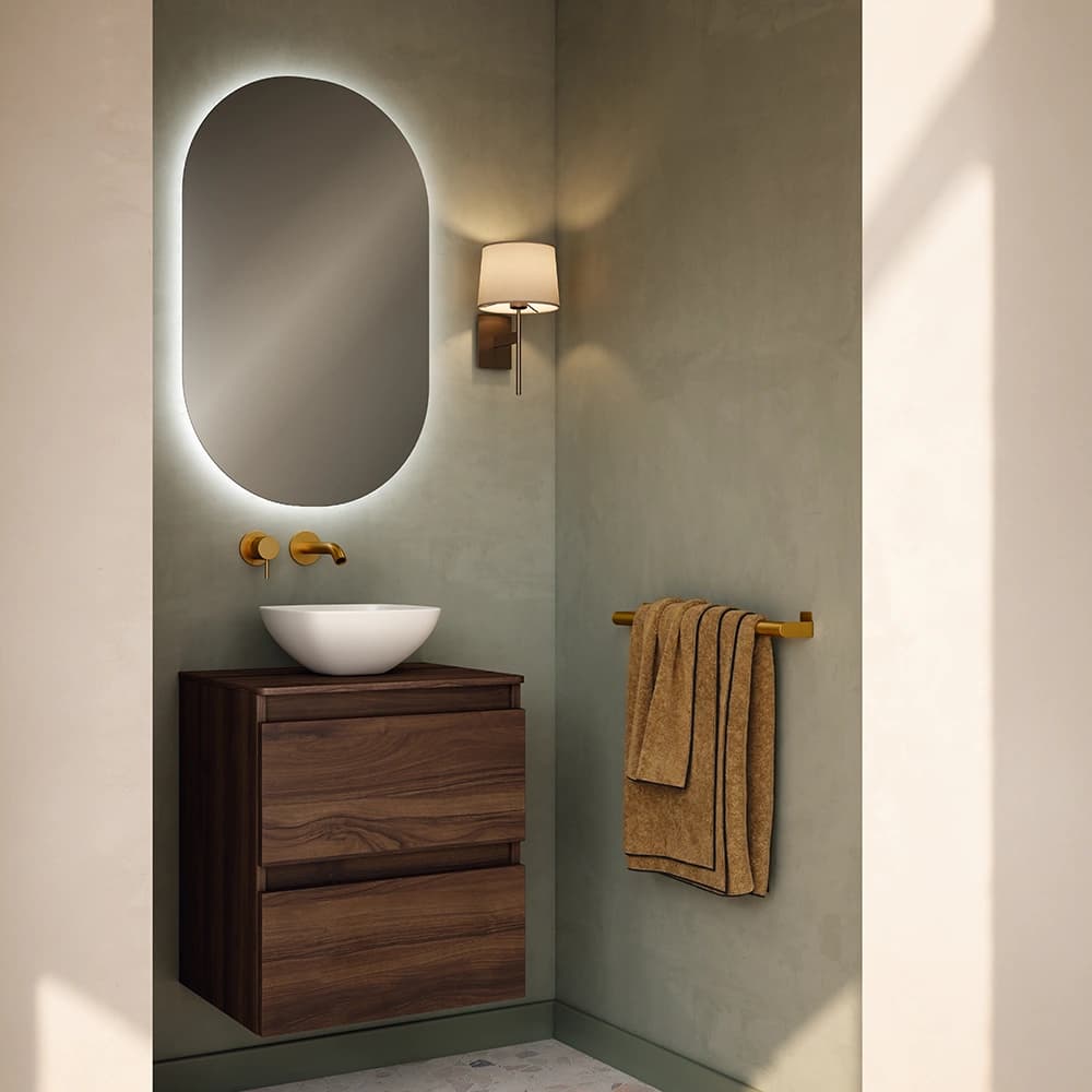 Aménager une salle de bain de 4 m² sans la sacrifier — Meuble de salle de bain NIDO 60 cm